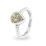 Ladies Teardrop Memorial Ashes Ring - Cherished Urns
