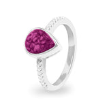 Ladies Teardrop Memorial Ashes Ring - Cherished Urns