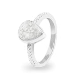 Ladies Teardrop Memorial Ashes Ring - Cherished Urns