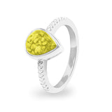 Ladies Teardrop Memorial Ashes Ring - Cherished Urns