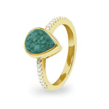 Ladies Teardrop Memorial Ashes Ring - Cherished Urns