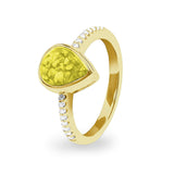 Ladies Teardrop Memorial Ashes Ring - Cherished Urns
