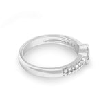 Ladies Clover Memorial Ashes Ring with Fine Crystals - Cherished Urns