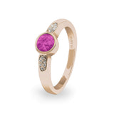 Ladies Special Memorial Ashes Ring with Fine Crystals - Cherished Urns