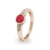 Ladies Special Memorial Ashes Ring with Fine Crystals - Cherished Urns