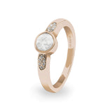 Ladies Special Memorial Ashes Ring with Fine Crystals - Cherished Urns