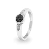 Ladies Special Memorial Ashes Ring with Fine Crystals - Cherished Urns