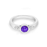 Ladies Special Memorial Ashes Ring with Fine Crystals - Cherished Urns