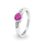 Ladies Special Memorial Ashes Ring with Fine Crystals - Cherished Urns