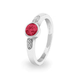 Ladies Special Memorial Ashes Ring with Fine Crystals - Cherished Urns