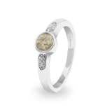 Ladies Special Memorial Ashes Ring with Fine Crystals - Cherished Urns