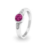Ladies Special Memorial Ashes Ring with Fine Crystals - Cherished Urns