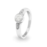 Ladies Special Memorial Ashes Ring with Fine Crystals - Cherished Urns