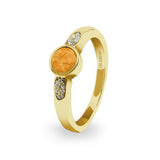 Ladies Special Memorial Ashes Ring with Fine Crystals - Cherished Urns