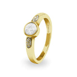 Ladies Special Memorial Ashes Ring with Fine Crystals - Cherished Urns