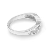 Ladies True Love Memorial Ashes Ring with Fine Crystals - Cherished Urns