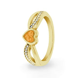 Ladies True Love Memorial Ashes Ring with Fine Crystals - Cherished Urns