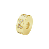Self-fill Round Dog Bone Cremation Ashes Charm Bead with Crystals - Cherished Urns
