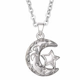 Self-fill Moon and Stars Cremation Ashes Pendant - Cherished Urns