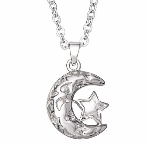 Self-fill Moon and Stars Cremation Ashes Pendant - Cherished Urns