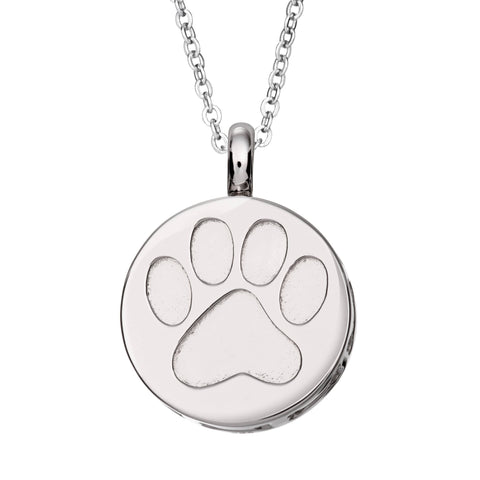 Self-fill Paw Print Cremation Ashes Pendant - Cherished Urns