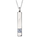 Self-fill Bar Cremation Ashes Pendant with Crystal - Cherished Urns