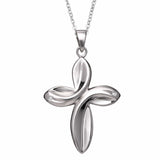 Self-fill Infinity Cross Cremation Ashes Pendant with Crystals - Cherished Urns