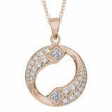 Self-fill Yin Yang Dual Chamber Cremation Ashes Pendant with Crystals - Cherished Urns