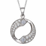 Self-fill Yin Yang Dual Chamber Cremation Ashes Pendant with Crystals - Cherished Urns