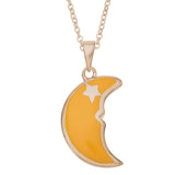 Self-fill Yellow Moon Cremation Ashes Pendant - Cherished Urns