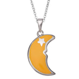 Self-fill Yellow Moon Cremation Ashes Pendant - Cherished Urns