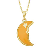 Self-fill Yellow Moon Cremation Ashes Pendant - Cherished Urns