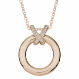 Self-fill Circle of Life Cremation Ashes Pendant with Crystals - Cherished Urns