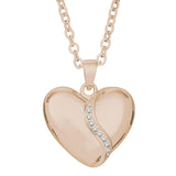 Self-fill Heart Shaped Cremation Ashes Pendant with Crystals - Cherished Urns