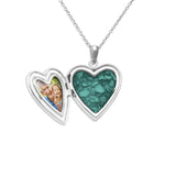 Mum Heart Shaped Sterling Silver Cremation Ashes Locket - Cherished Urns