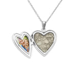 Mum Heart Shaped Sterling Silver Cremation Ashes Locket - Cherished Urns
