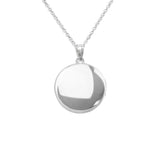 Circular Shaped Sterling Silver Cremation Ashes Locket - Cherished Urns
