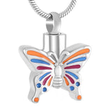 Multicolour Butterfly Memorial Ash Keepsake Cremation Pendant - Cherished Urns