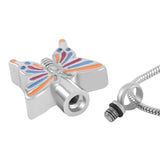 Multicolour Butterfly Memorial Ash Keepsake Cremation Pendant - Cherished Urns